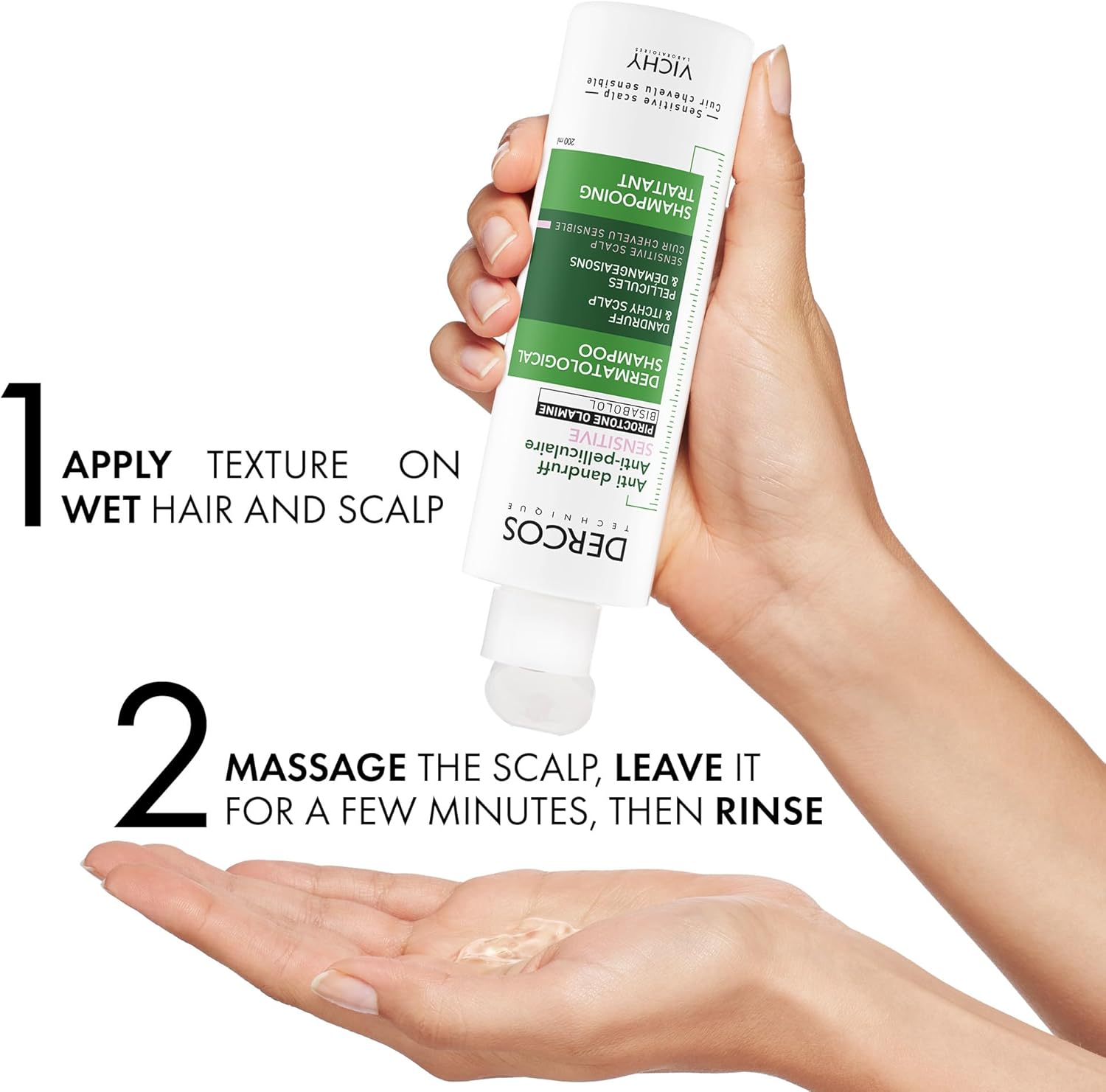 Vichy Dercos Anti Dandruff Shampoo for Sensitive Scalp 200ml - Image 4