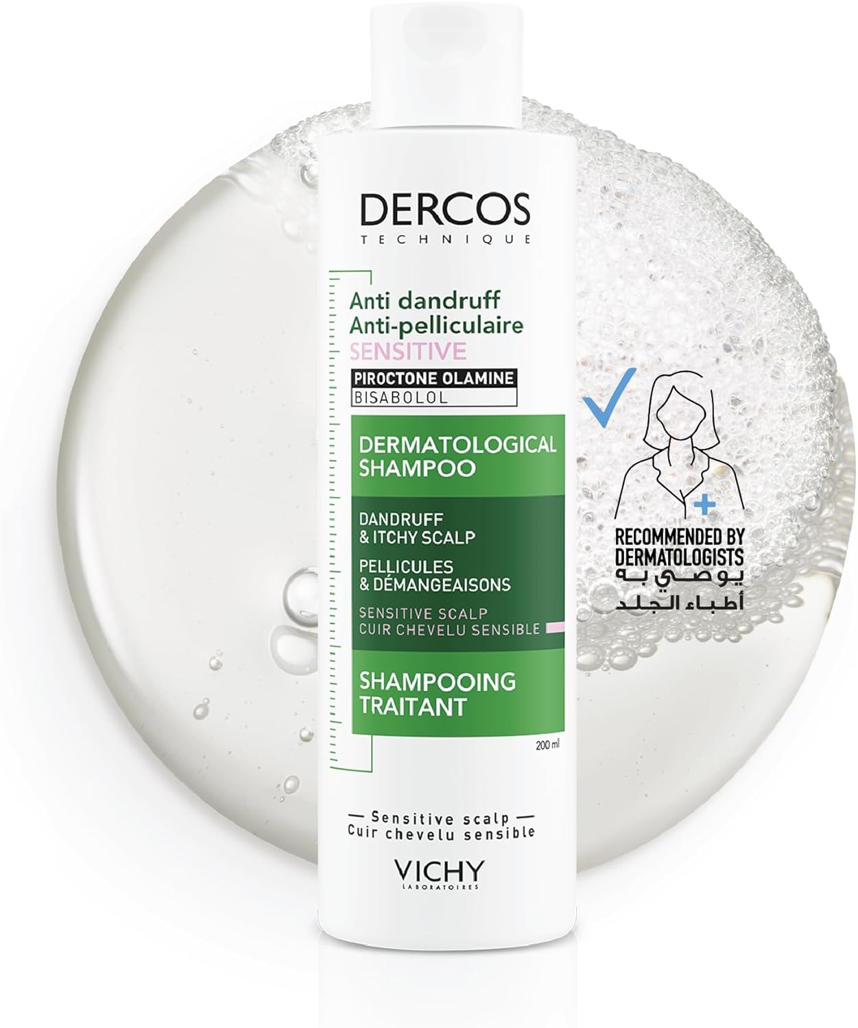 Vichy Dercos Anti Dandruff Shampoo for Sensitive Scalp 200ml - Image 5