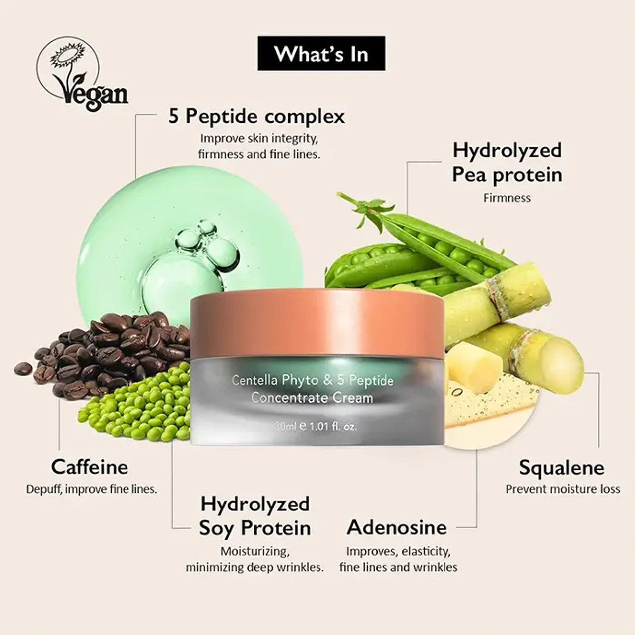Haruharu Wonder Centella Phyto & 5 Peptide Concentrate Cream 30ml - Image 3