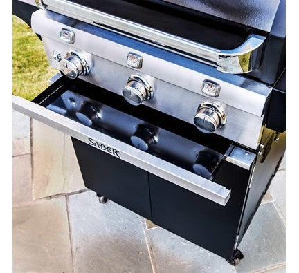Saber Deluxe Black 3-Burner Grill - Image 6
