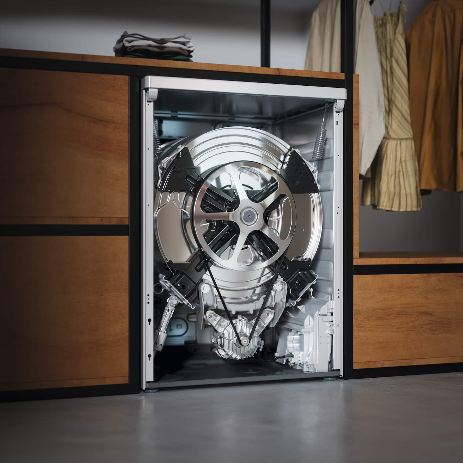 9kg Front-Load Washing Machine, 1600 rpm, Auto Detergent Dosing, Steam & WiFi, White - Image 12