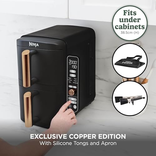 Ninja Double Stack XL 9.5L Air Fryer, 2 Drawers, Black/Copper - Image 2