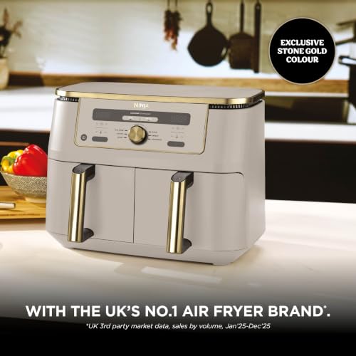 Ninja MAX Dual Zone Digital Air Fryer, 9.5L, Stone Gold DZ400UKSTGD - Image 3
