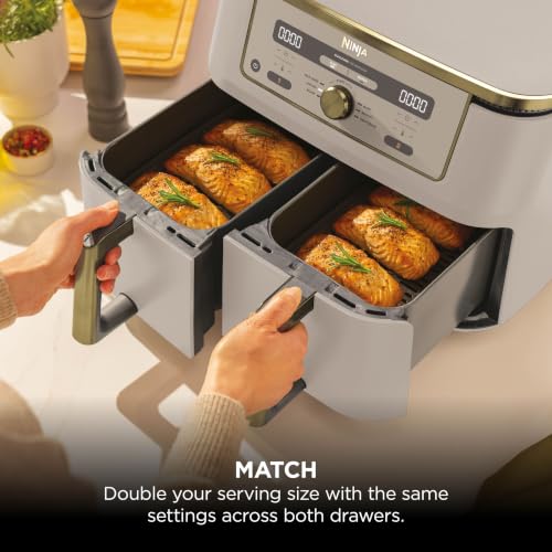 Ninja MAX Dual Zone Digital Air Fryer, 9.5L, Stone Gold DZ400UKSTGD - Image 5