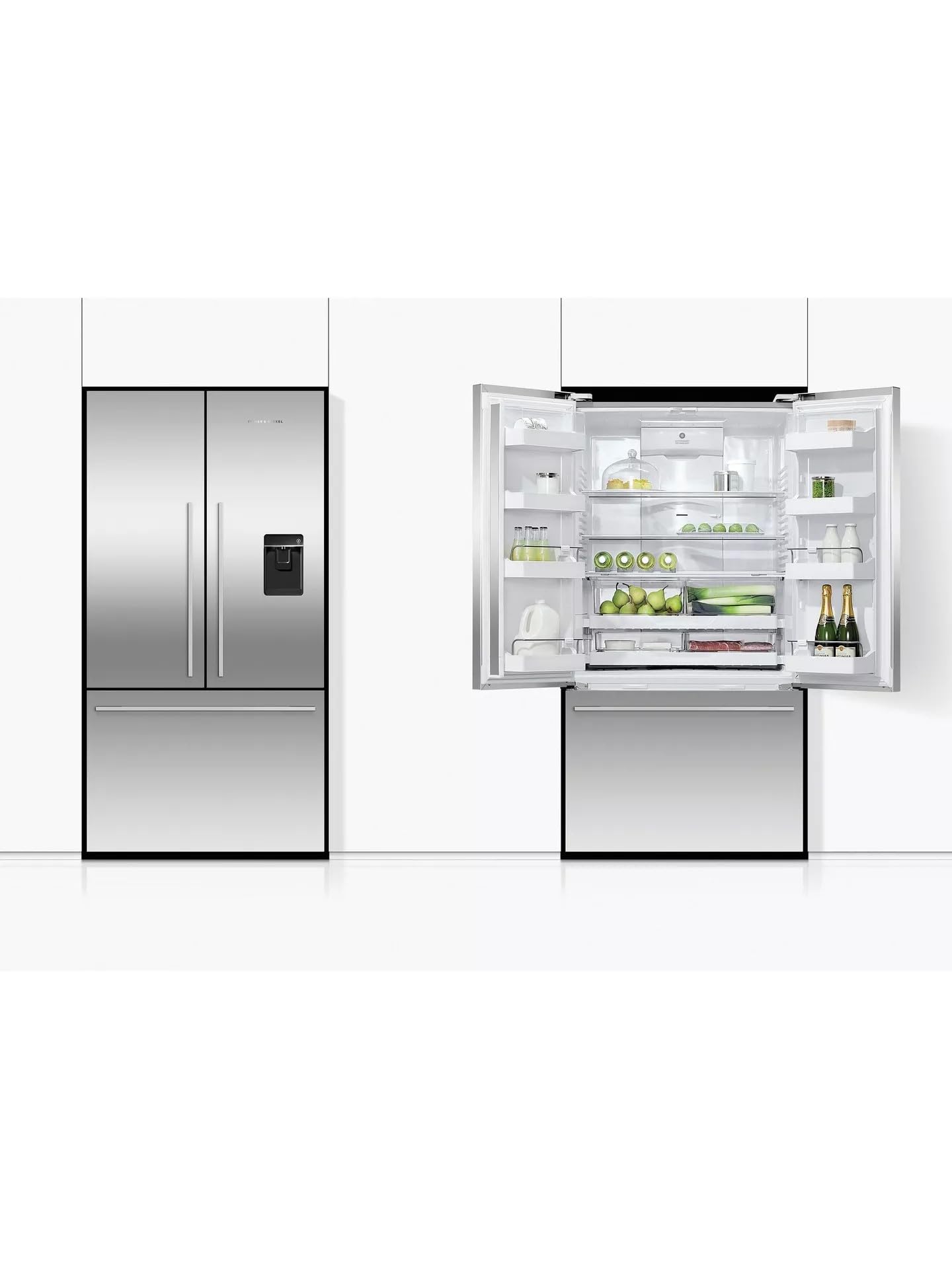 569L French Door Freestanding Fridge Freezer, Stainless Steel, Frost Free, E Energy Rating - Image 8