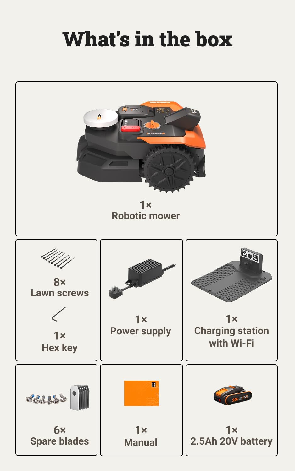 WORX Landroid Vision Cloud WR303E 2WD Robotic Lawn Mower - Image 2