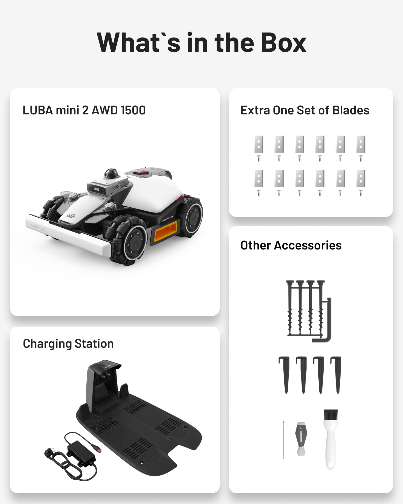 MAMMOTION LUBA mini 2 AWD 1500 Robot Lawn Mower - Image 10