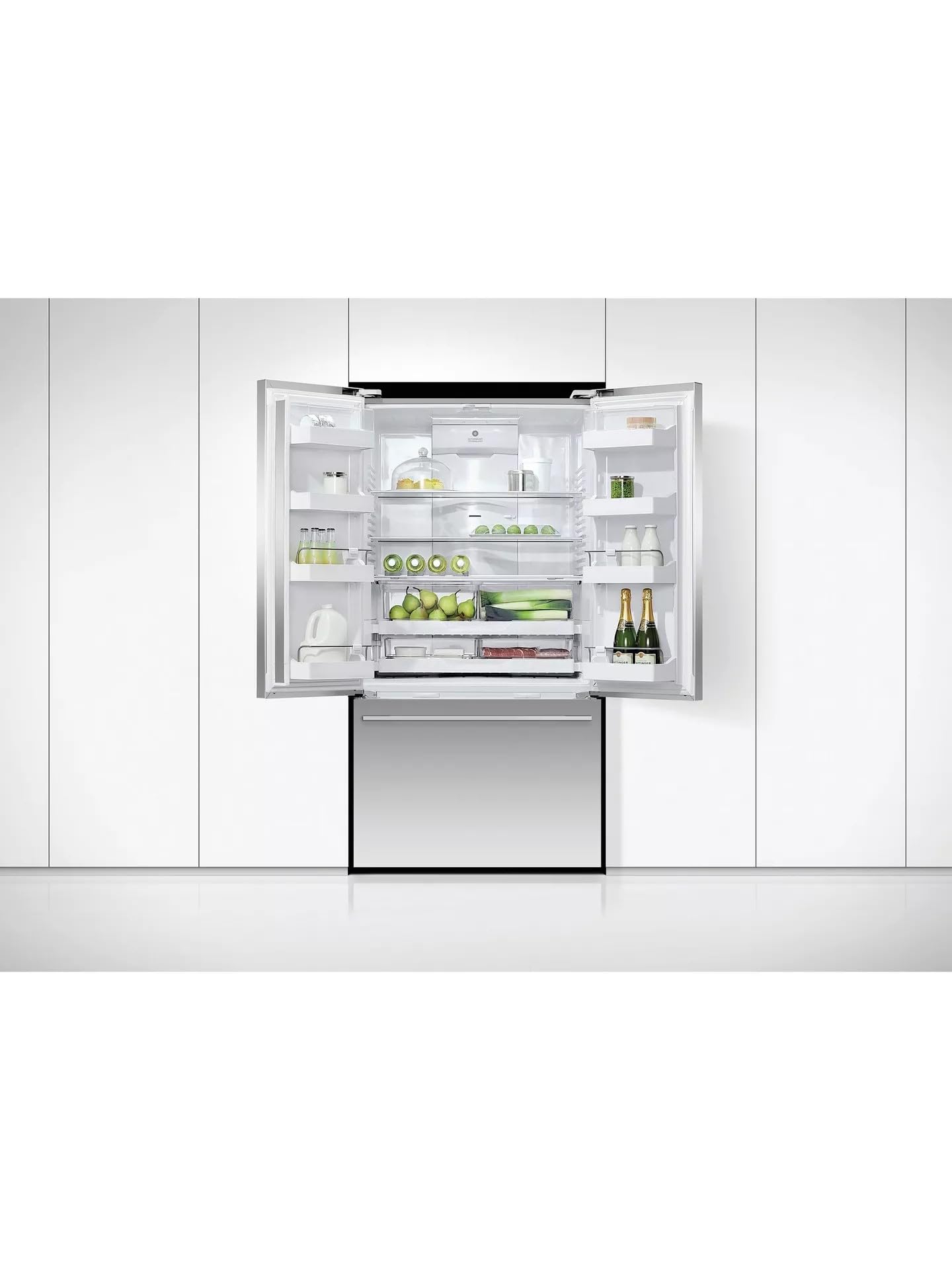 569L French Door Freestanding Fridge Freezer, Stainless Steel, Frost Free, E Energy Rating - Image 6