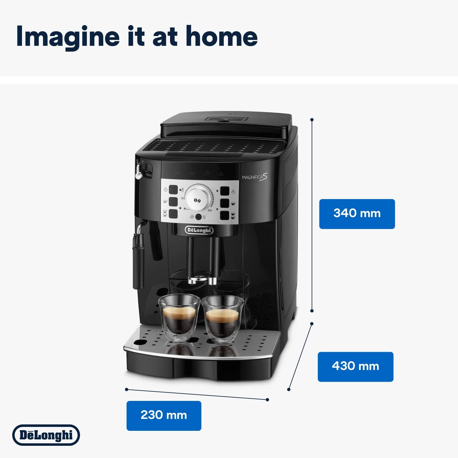 De'Longhi Magnifica S - Automatic Coffee Machine 2 Drinks Black - Image 3