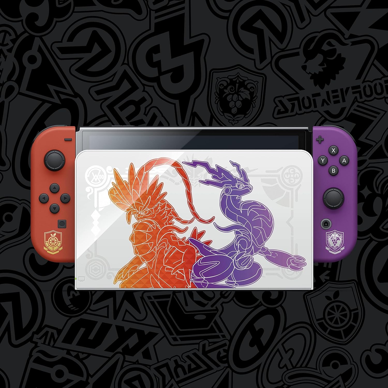 Switch Console, 64GB OLED Scarlet Violet + Red Purple Joy-Con - Image 4
