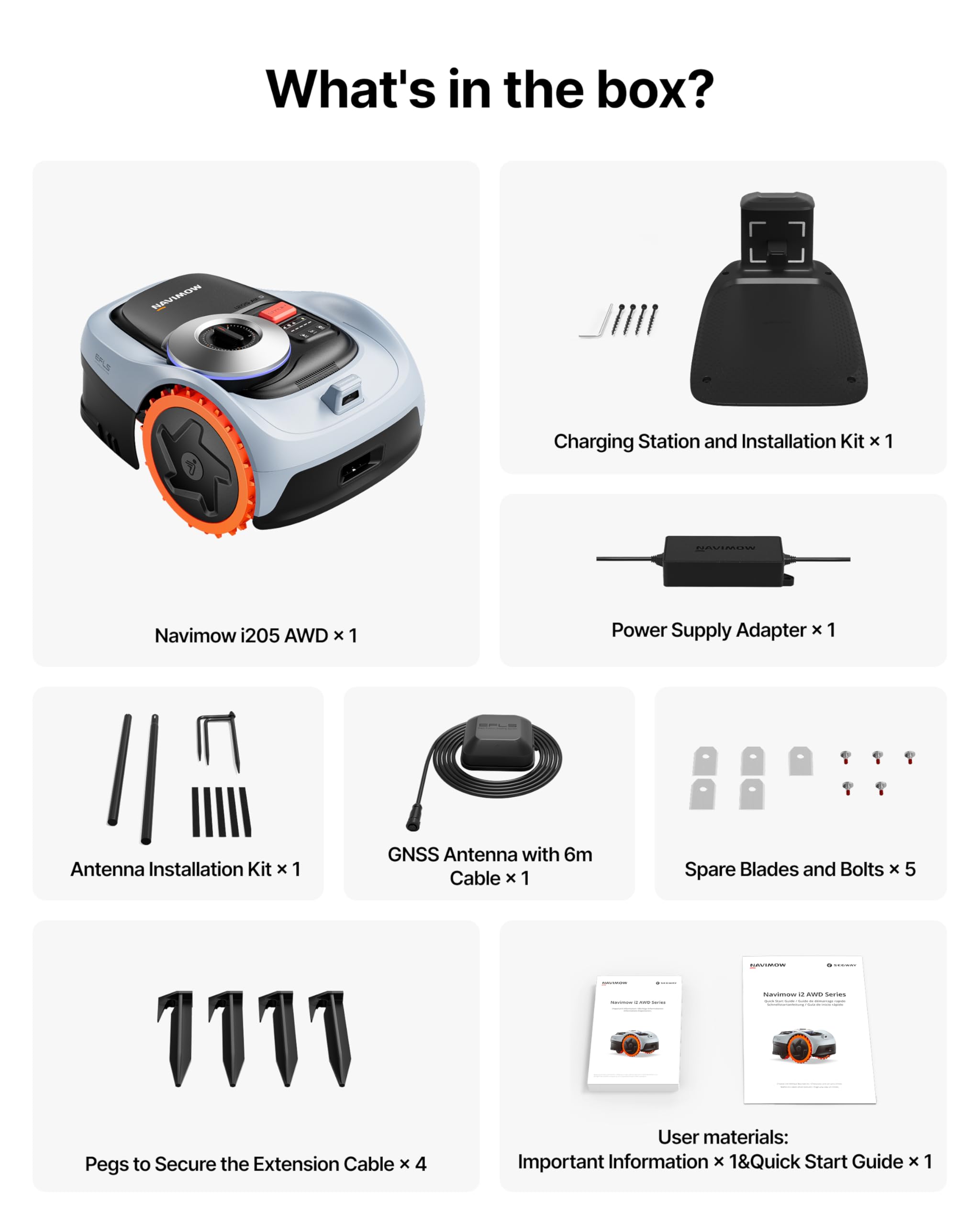 Segway Navimow i205 AWD Robotic Lawn Mower with Garage S for 500 m2 - Image 7