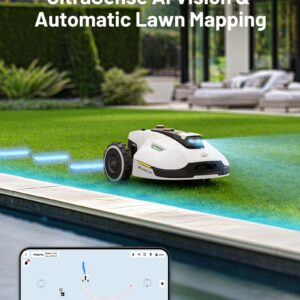 MAMMOTION YUKA 2000 Robot Lawn Mower, Perimeter Wire Free, Recommended 2000 m2, Max.2400 m2, Equipped with UltraSense AI Vision, Handles 45% Slopes