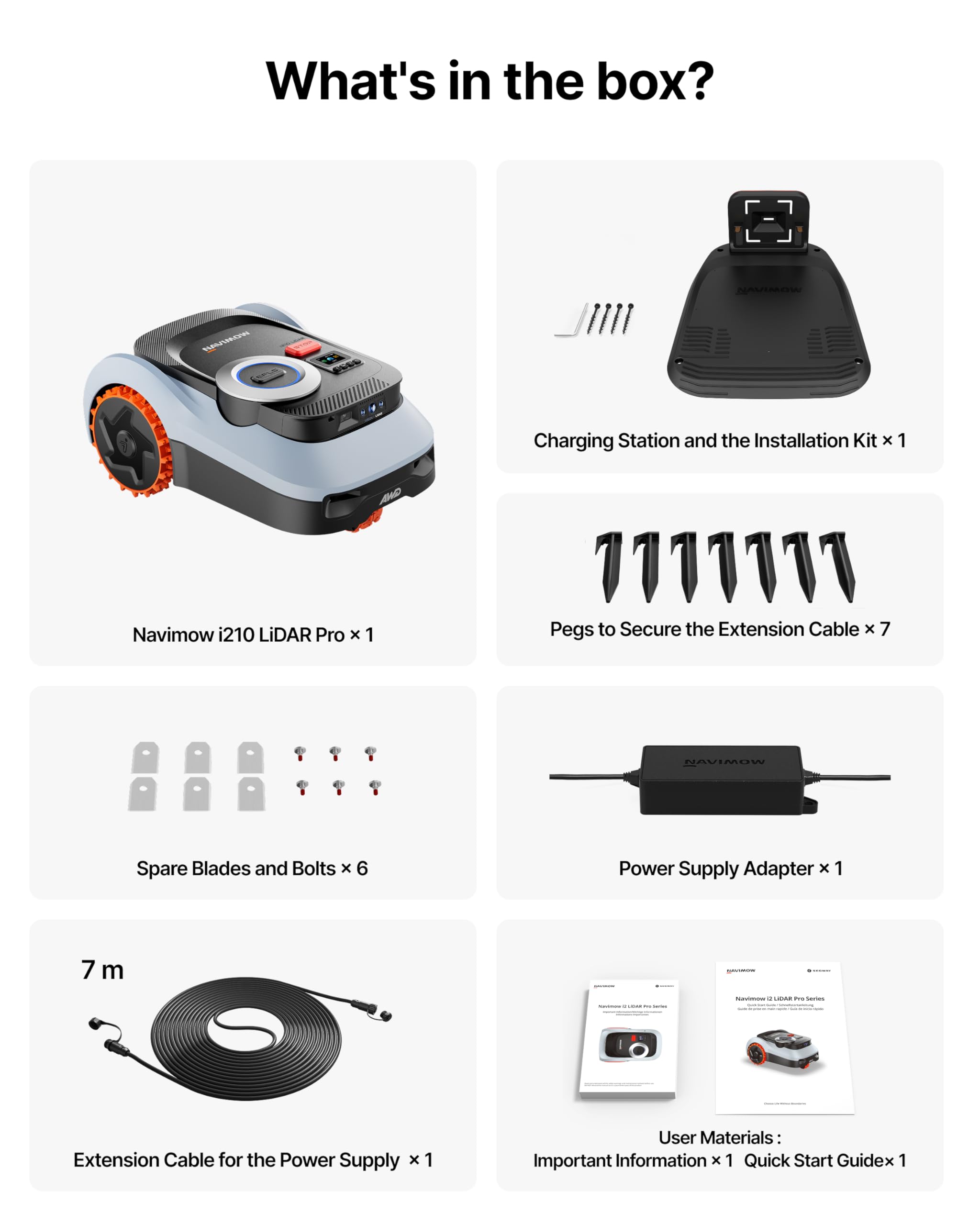 Segway Navimow i210 LiDAR Pro Robotic Lawn Mower with Garage M for 1000 m2 - Image 8