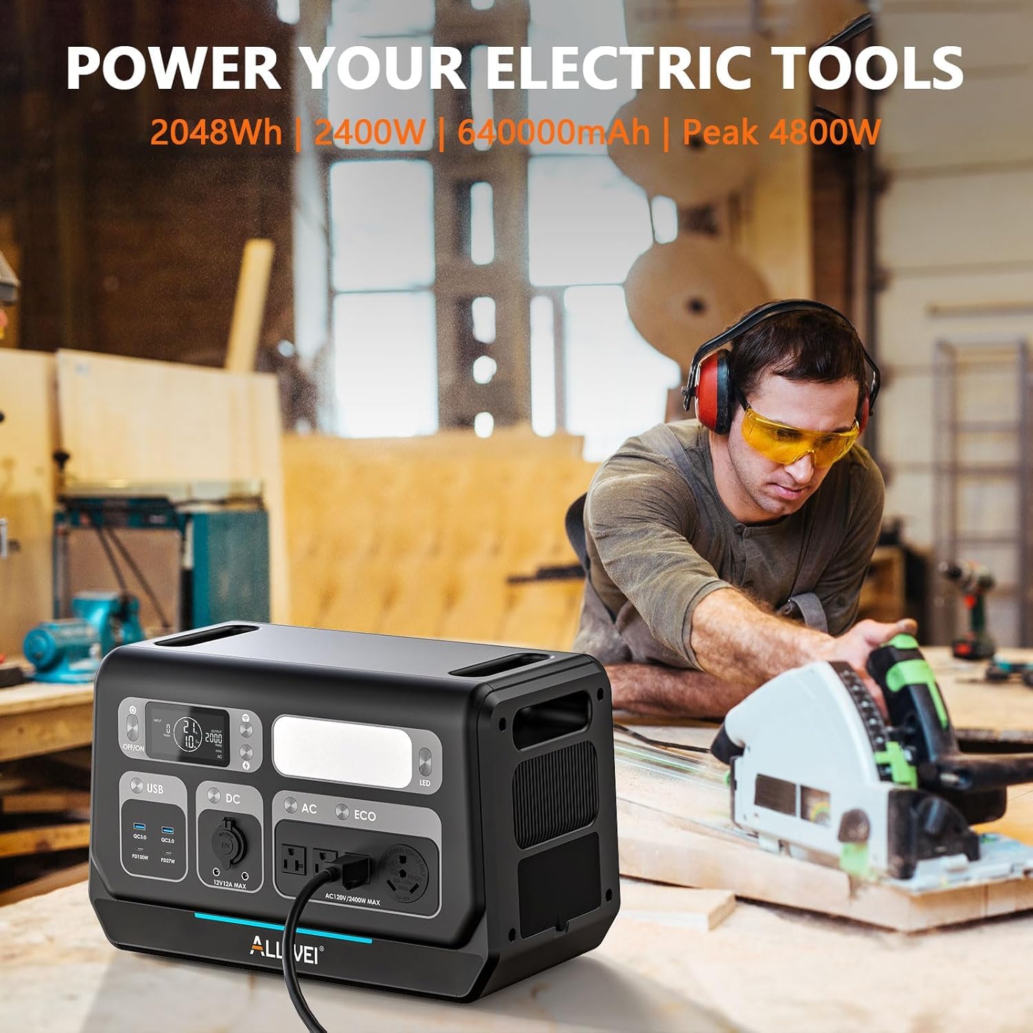 Power Station 2400W (Peak 4800W), 2048Wh LiFePO4 Solar Generator - Image 9