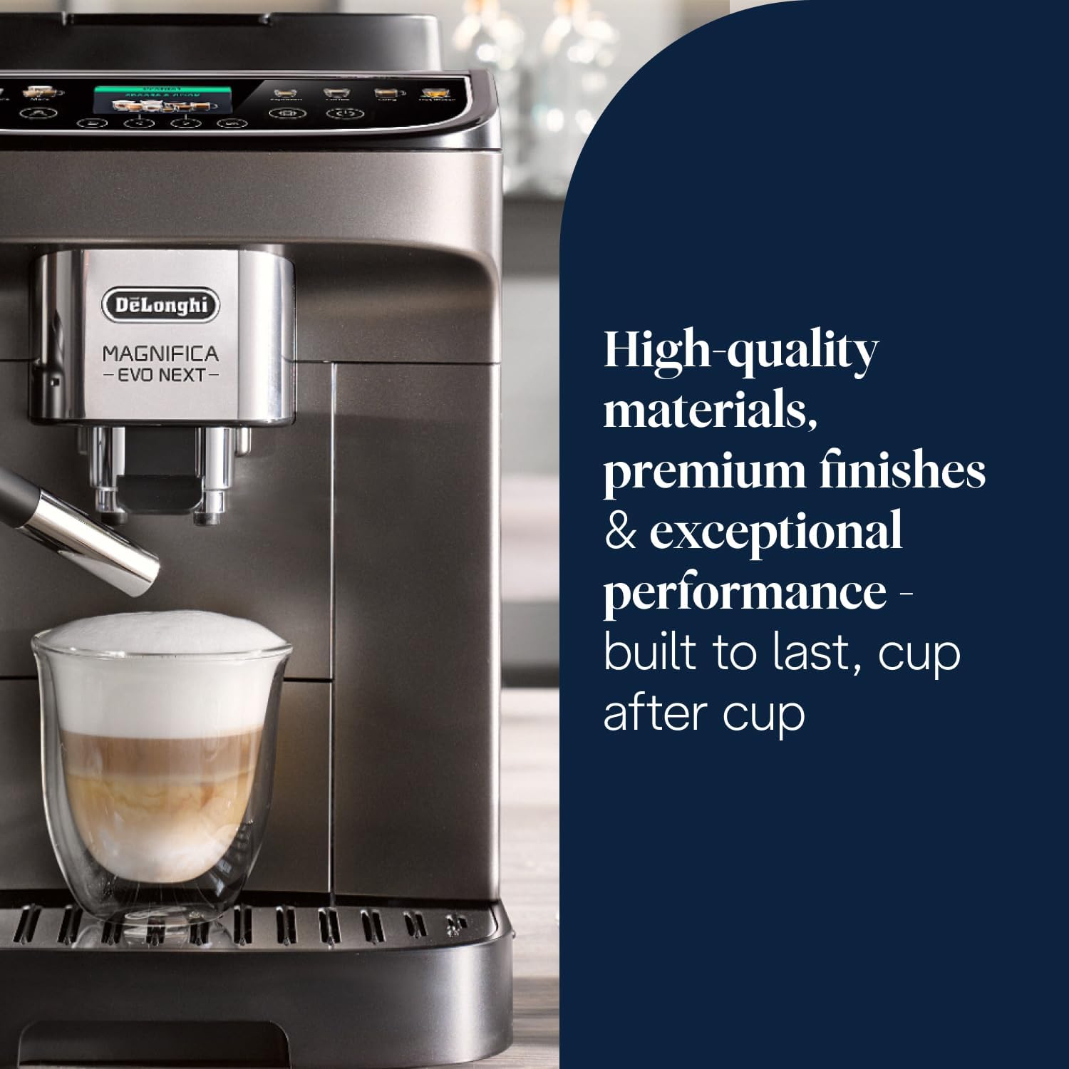 De'Longhi Magnifica Evo Next - Automatic Coffee Machine 13 Drinks Titanium - Image 2