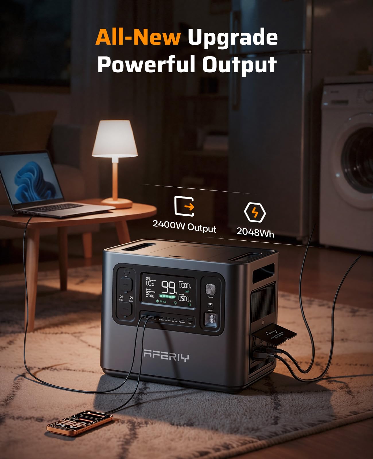 P210 Solar Generator 2048Wh Portable Power Station 2400W - Image 3