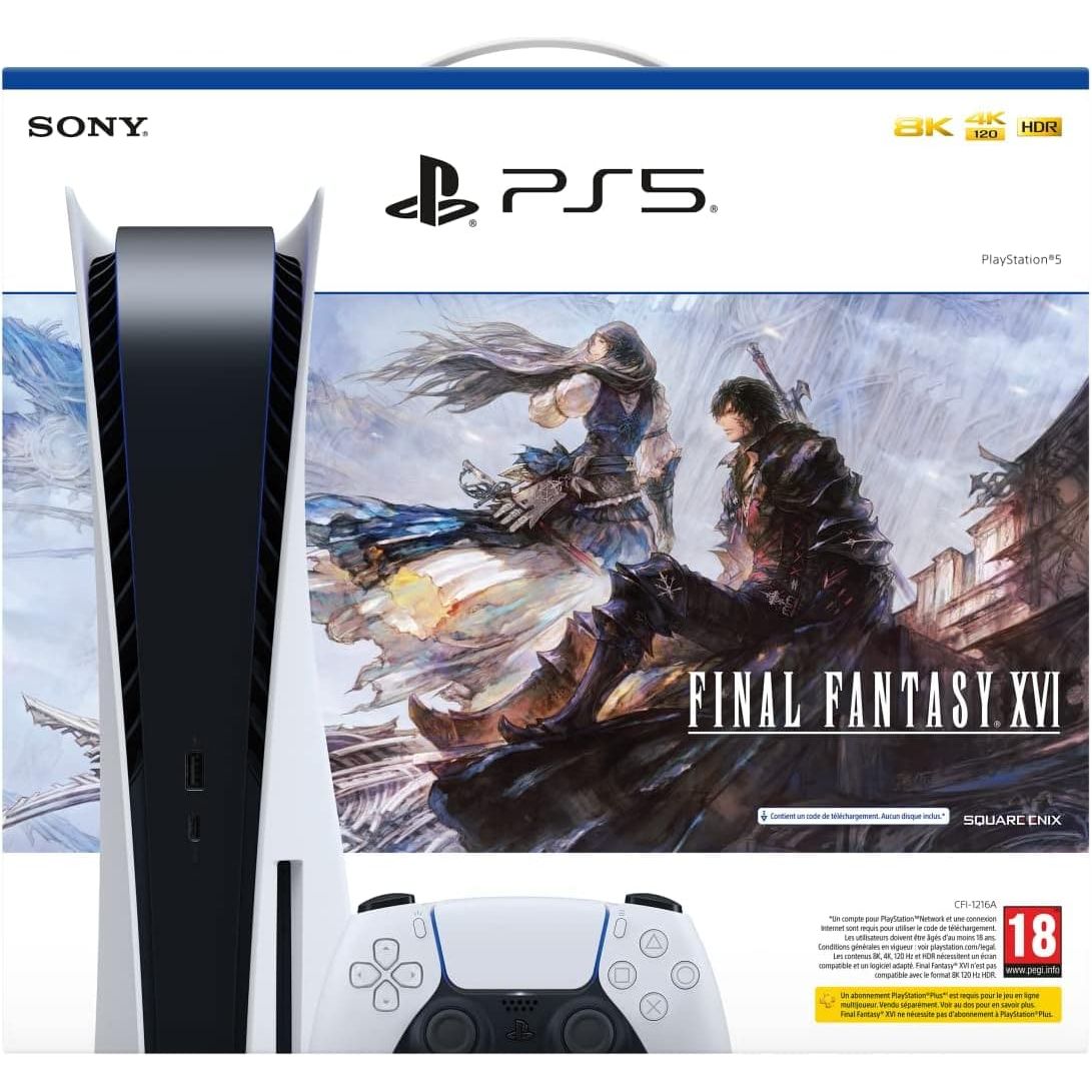 Sony PlayStation 5 Standard Edition Console - White + Final Fantasy XVI - Image 2