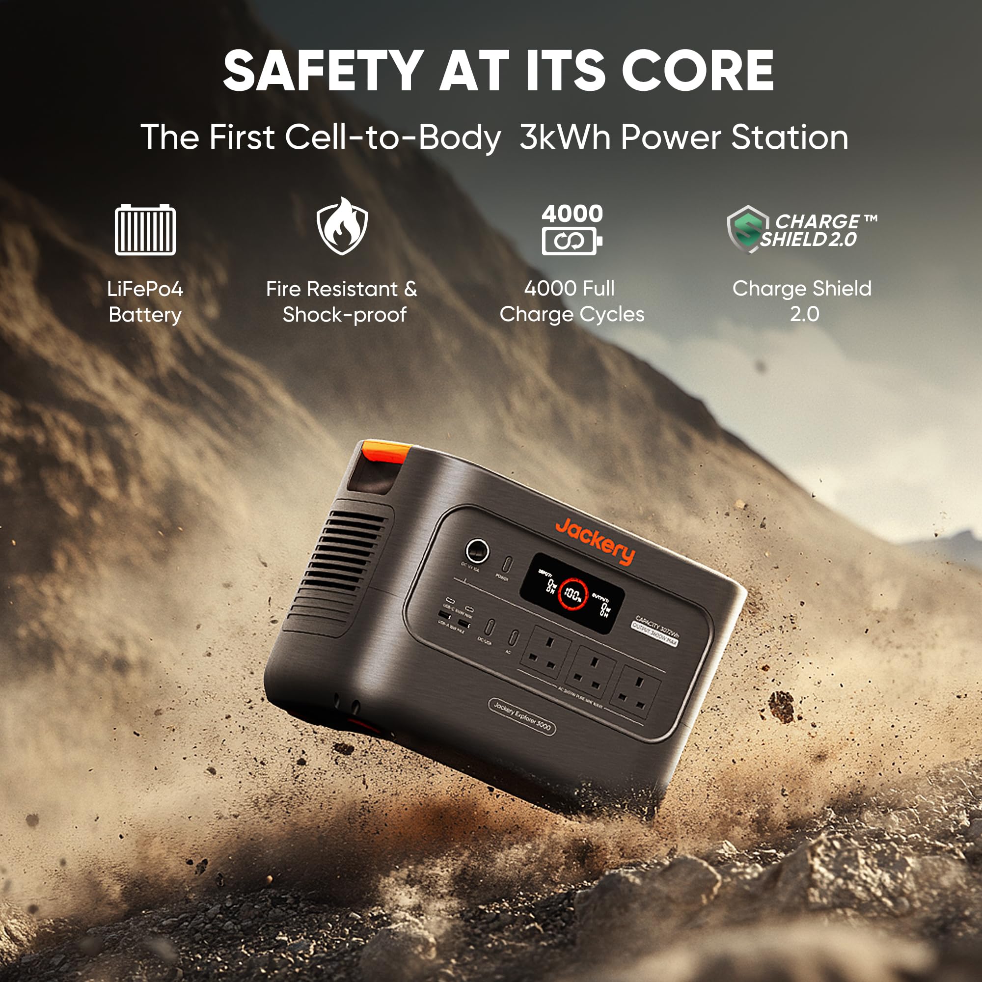 Jackery Explorer 3000 v2 Portable Power Station, 3072Wh Camping Power Pack - Image 6