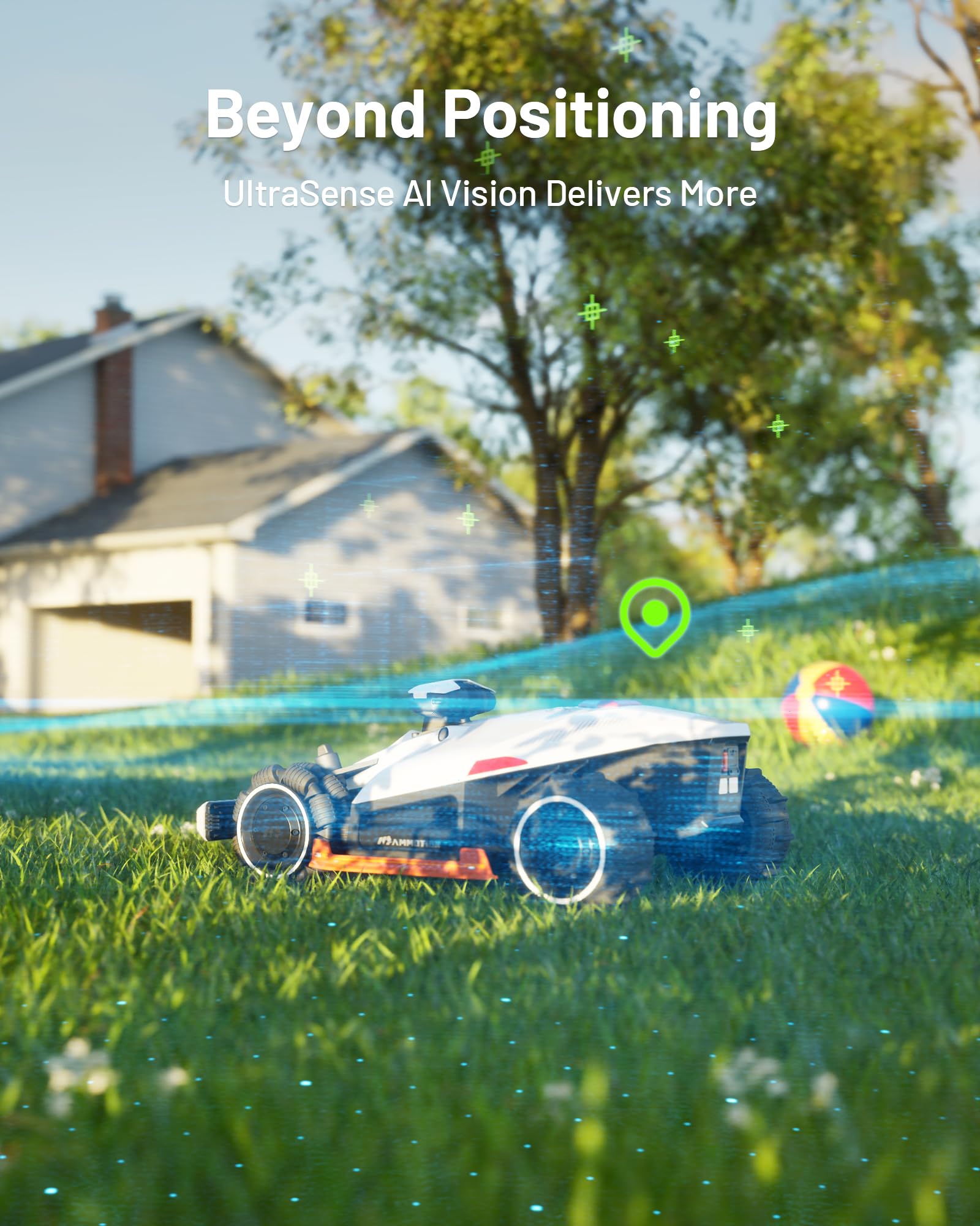 MAMMOTION LUBA 2 AWD 5000X Robot Lawn Mower without Boundary, Recommended 5000 m2, Max. 6000 m2, Auto Mapping UltraSense AI Vision, 80% Gradient - Image 2