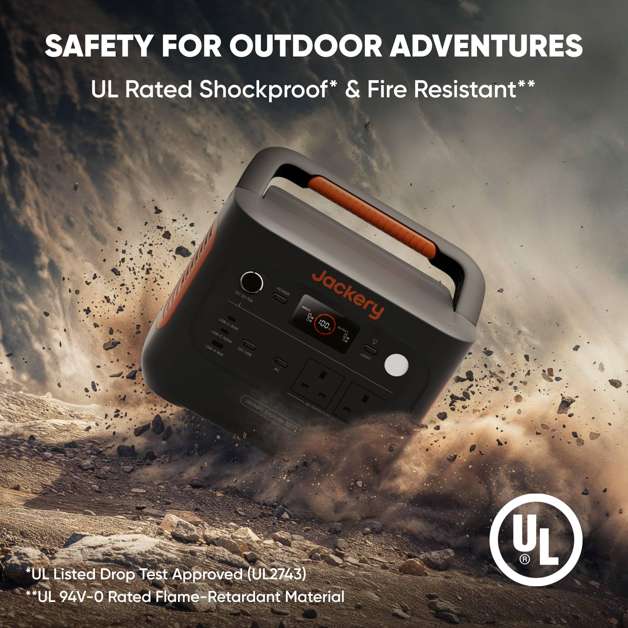 1070WH 1500W Portable Power Station - LiFePO4 Battery for Home Backup & Camping - Image 3