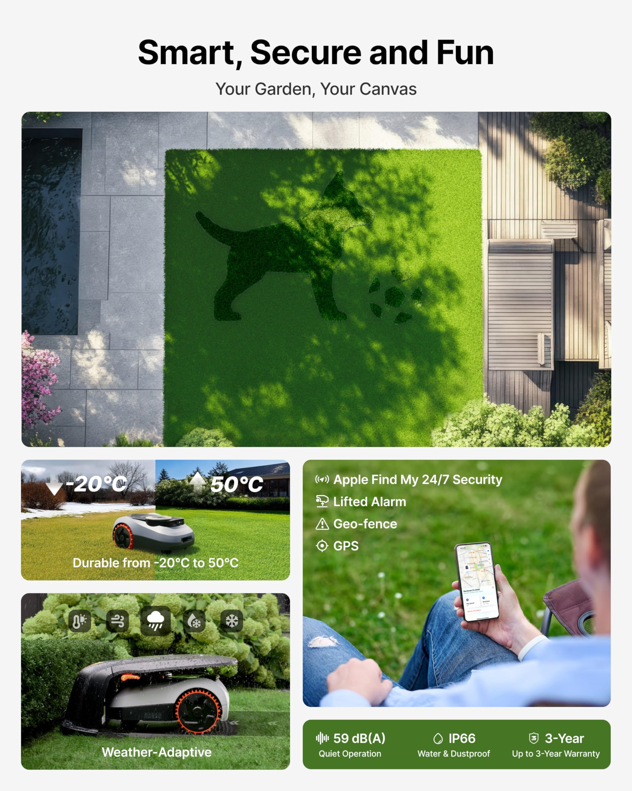 Segway Navimow i215 LiDAR Robotic Lawn Mower without Boundary, Rec. 1500 m2 - Image 7