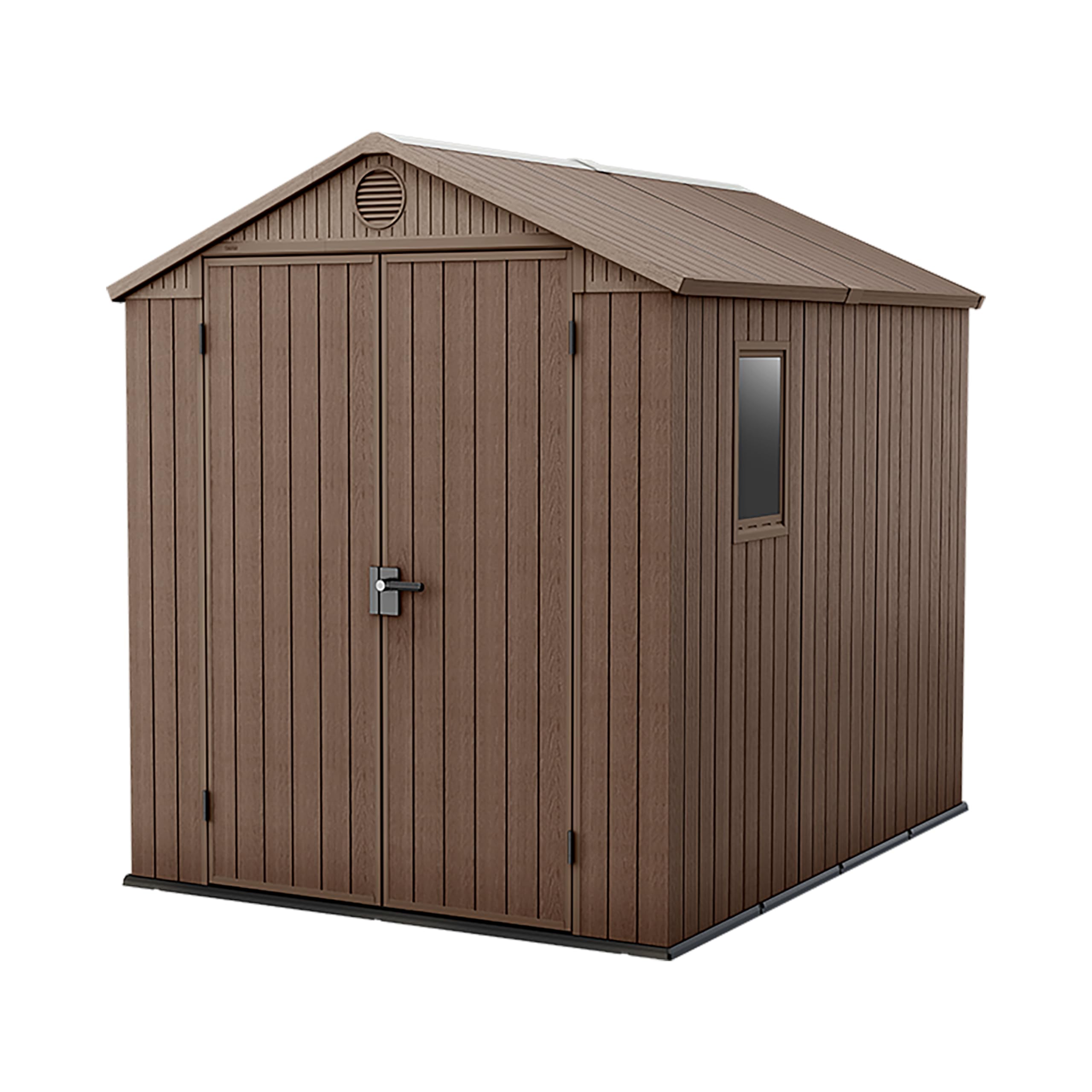 6 x 8 ft Outdoor Garden Storage Shed with Double Doors, Window & Heavy-Duty Floor Panel - Image 12