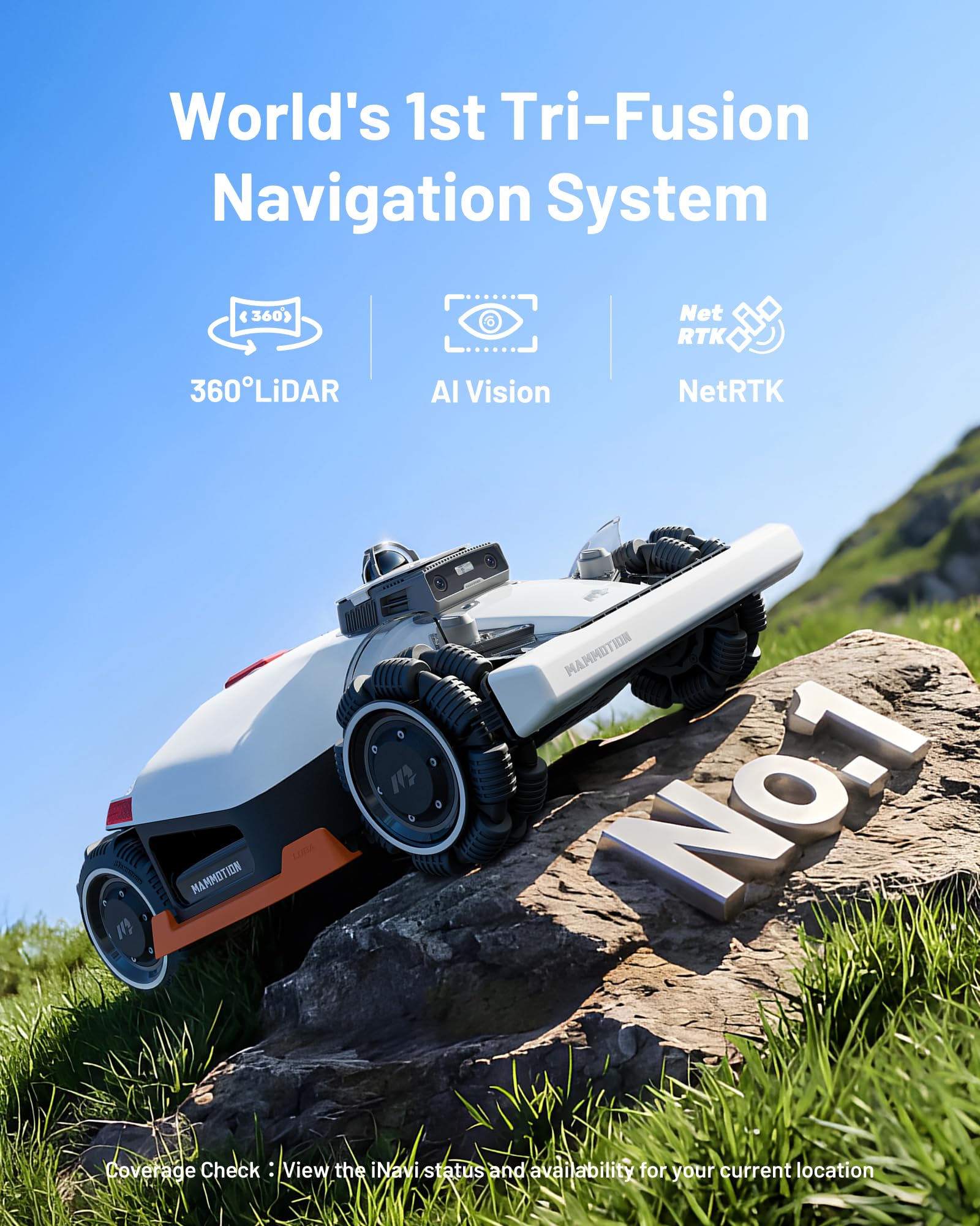 MAMMOTION LUBA 3 AWD 1500 Robotic Lawnmower - Image 2