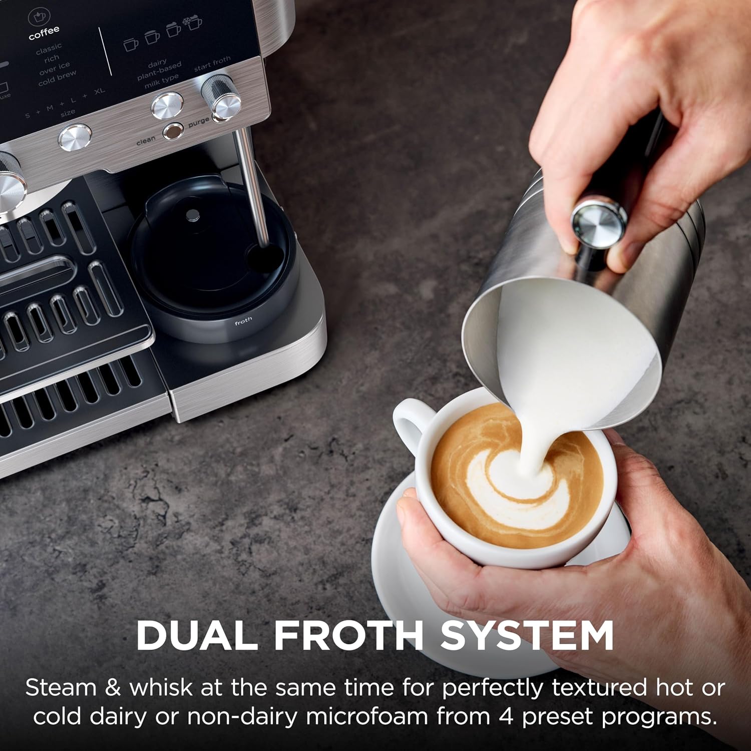 Ninja Luxe Premier 3-in-1 Coffee Machine, Silver ES601UK - Image 8