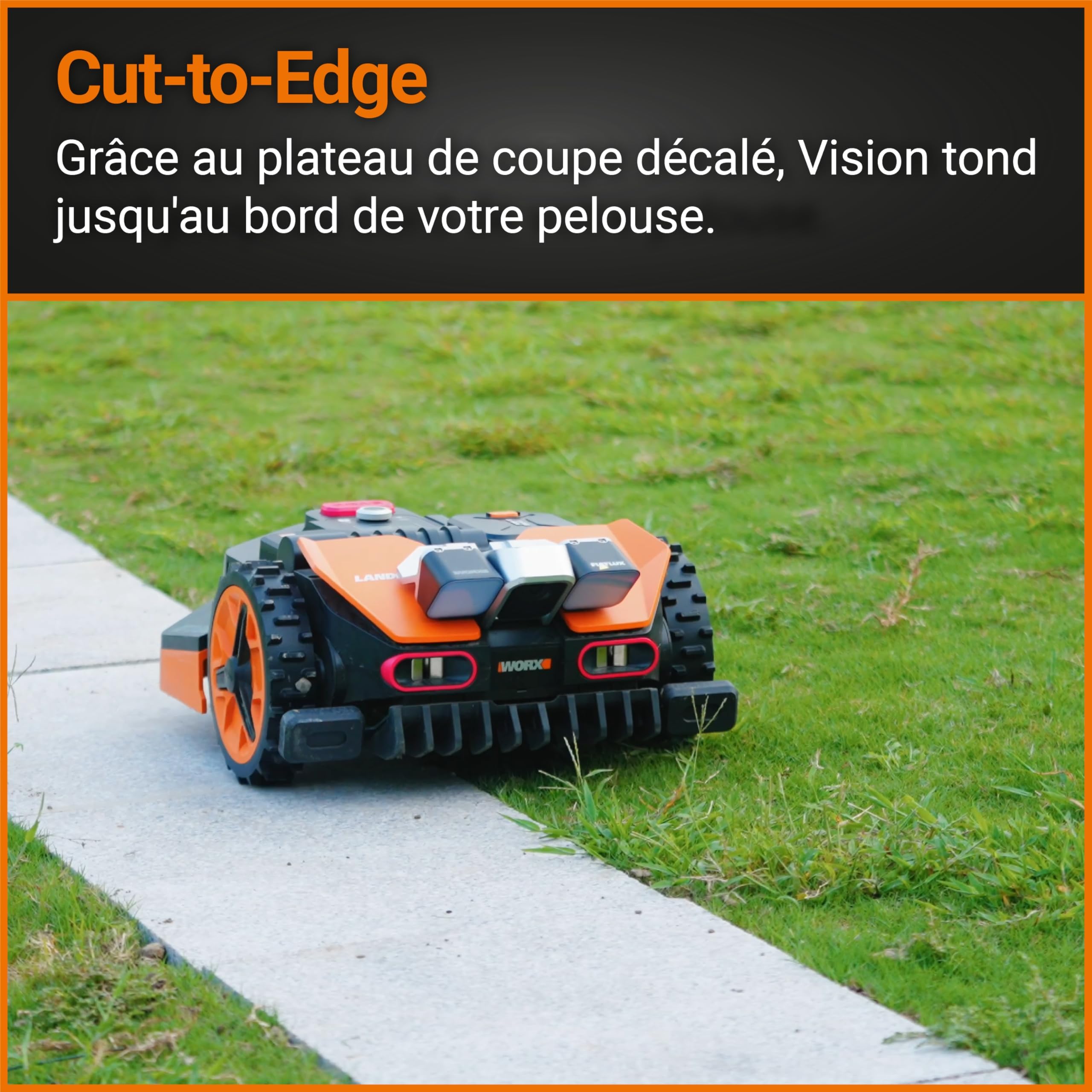 WORX WR202E Landroid Vision Robotic Lawn Mower – 250m2 Patented AIA Mowing Multi-Zone, Auto Charging, 20V PowerShare Battery, Rain Sensor - Image 8