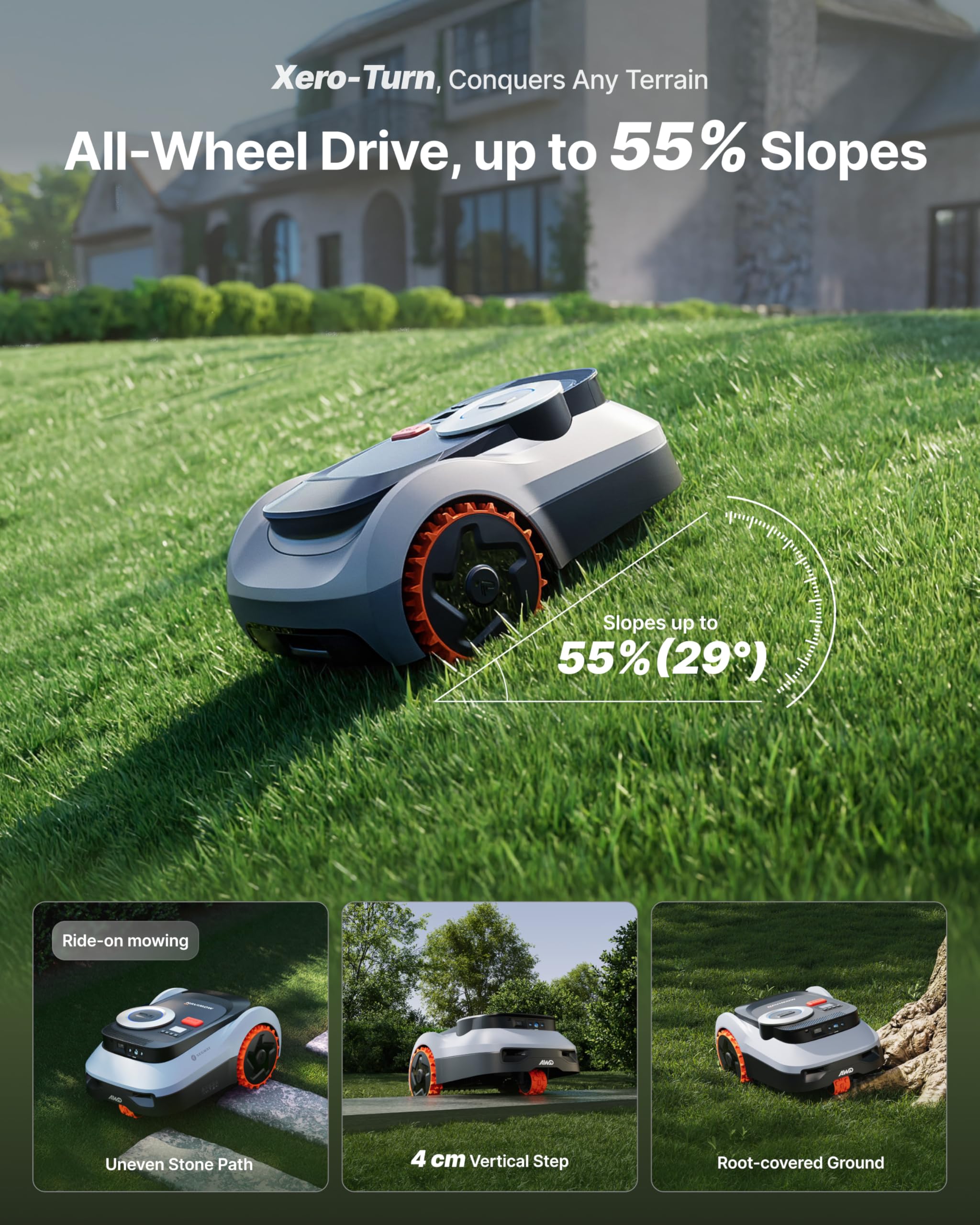 Segway Navimow i210 LiDAR Pro Robotic Lawn Mower with Garage M for 1000 m2 - Image 4