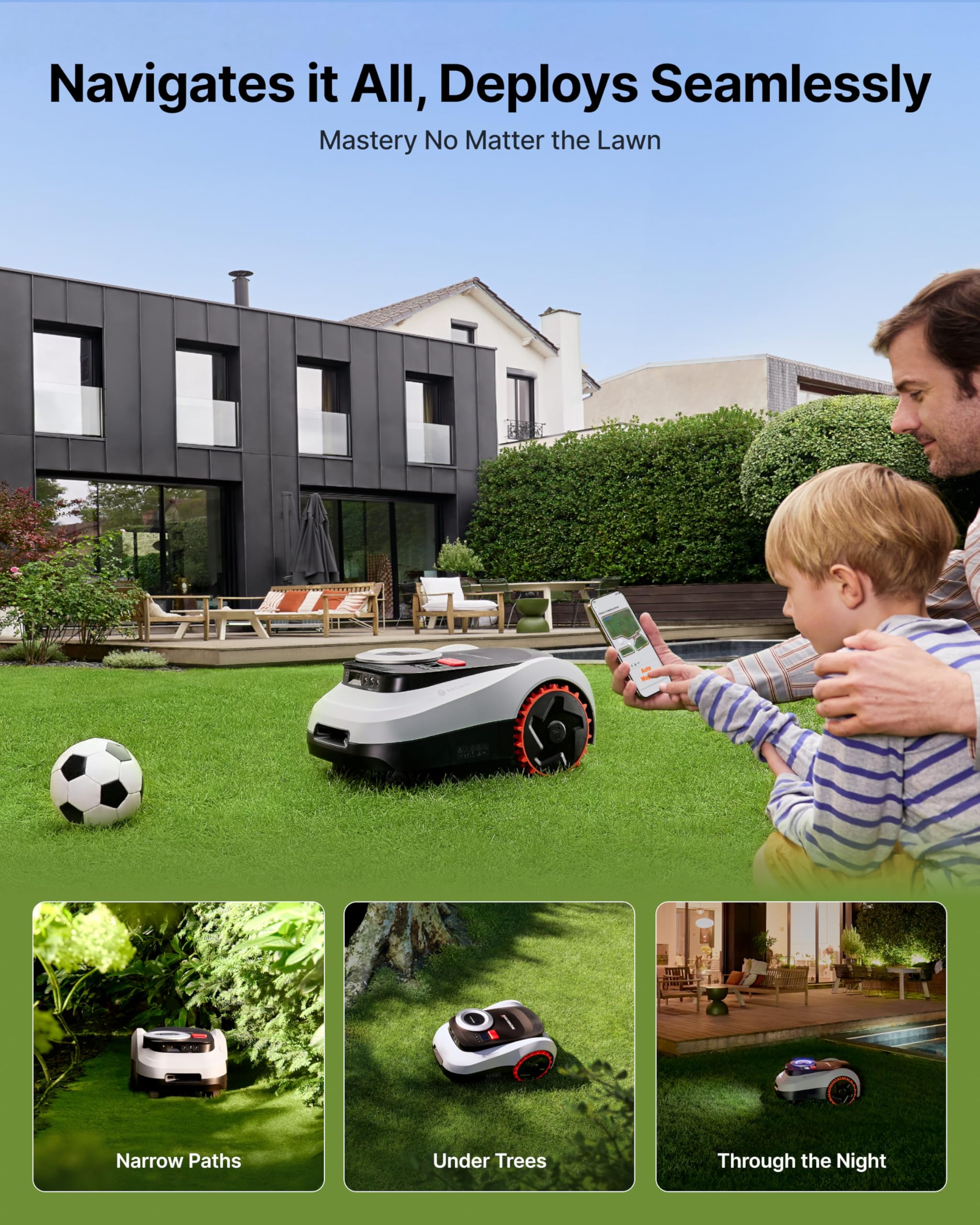 Segway Navimow i215 LiDAR Robotic Lawn Mower without Boundary, Rec. 1500 m2 - Image 4