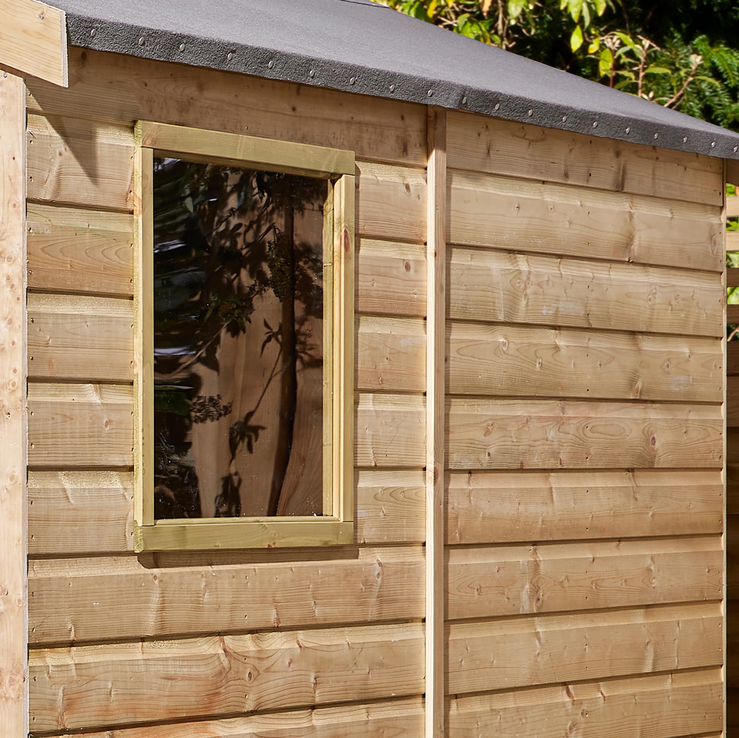 Rowlinson 6x8 Premier Shiplap Single Door Apex Shed - Image 3