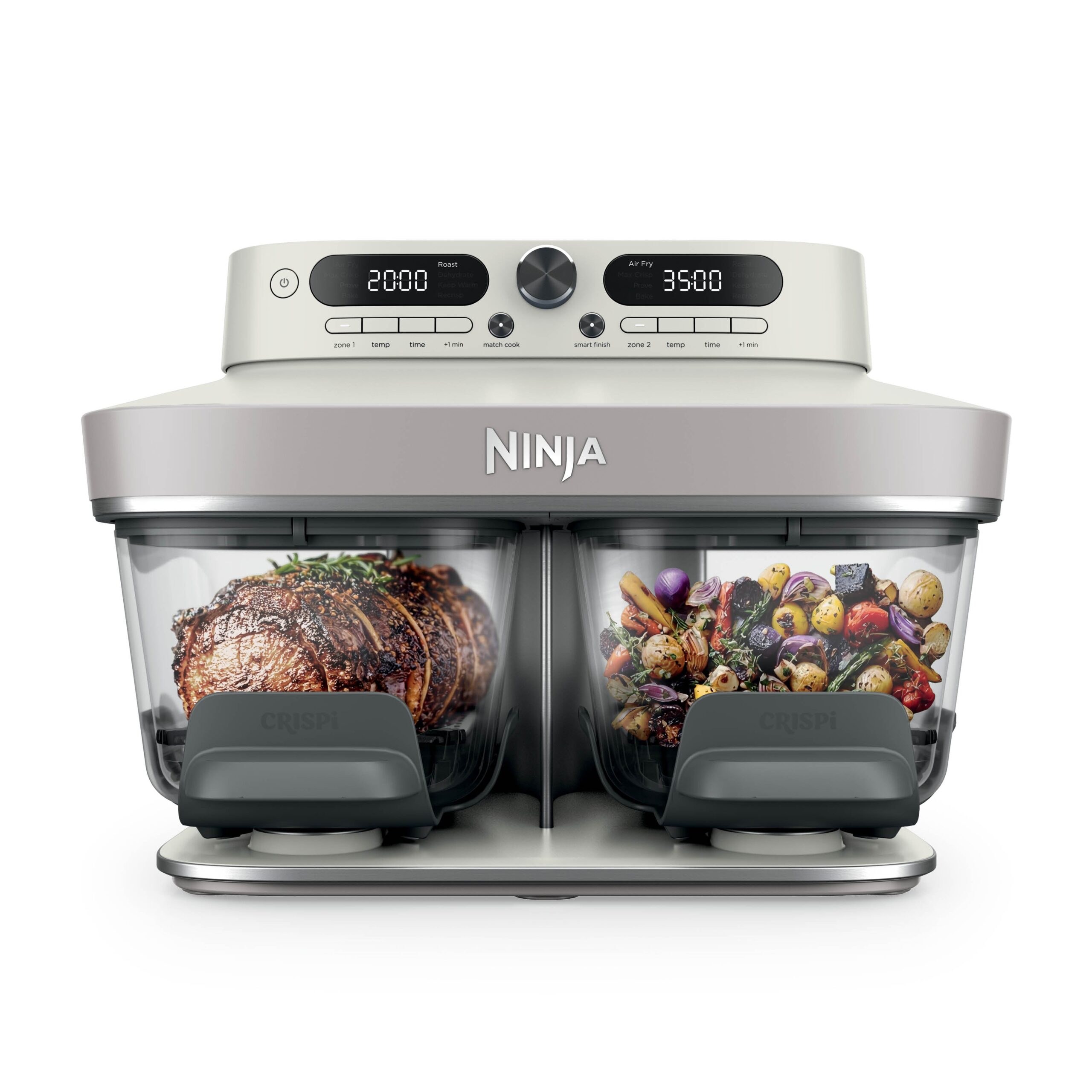 Ninja CRISPi DualZone 8-in-1 Function Glass Air Fryer - Bone DD102UKIV2