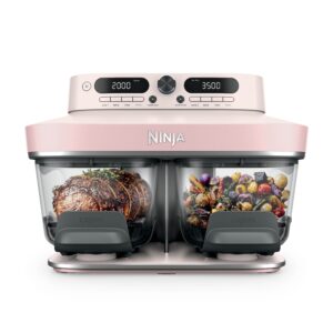 Ninja CRISPi DualZone 8-in-1 Function Glass Air Fryer - Rose Quartz DD102UKPK1