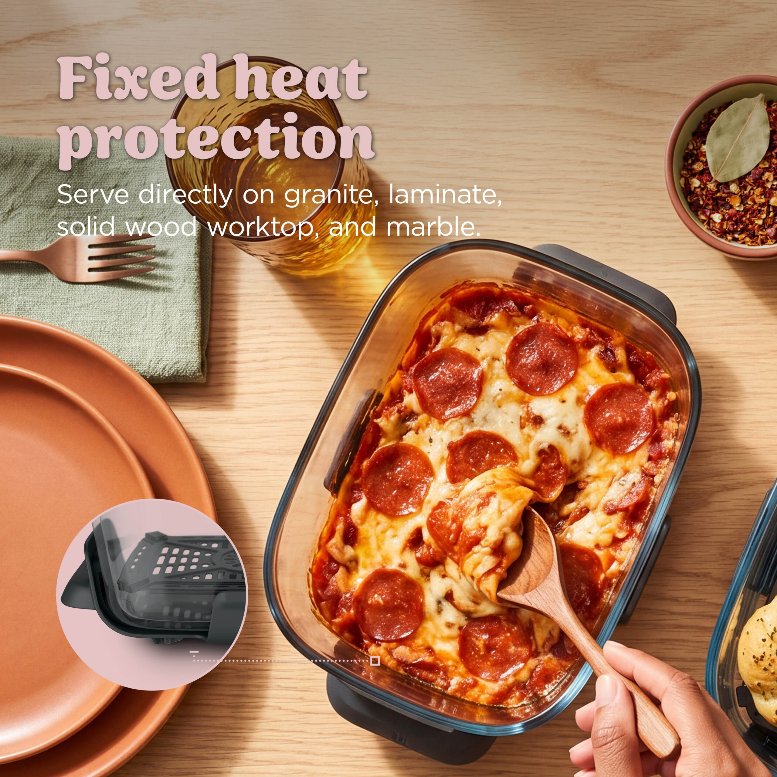 Ninja CRISPi DualZone 8-in-1 Function Glass Air Fryer - Rose Quartz DD102UKPK1 - Image 7