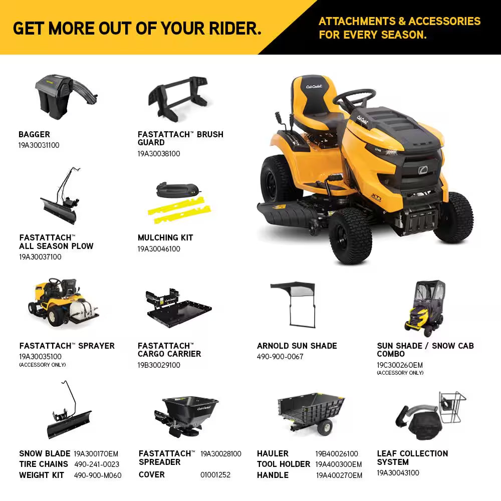 42-Inch Gas Riding Lawn Tractor with 19.5 HP Engine & Hydrostatic Drive - Image 2