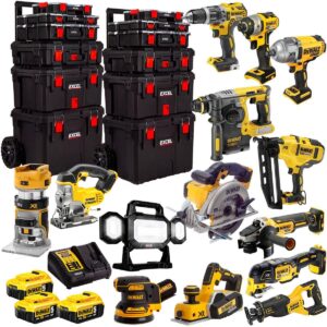 18V 14 Piece Power Tool Kit with 3 x 5.0Ah Batteries & Trolley Toolbox