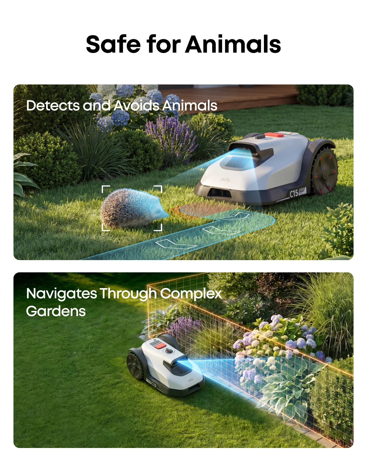 Wire-Free Robotic Lawn Mower for Gardens Up to 500m2 with AI Vision Navigation & 3D Obstacle Avoidance - Image 6