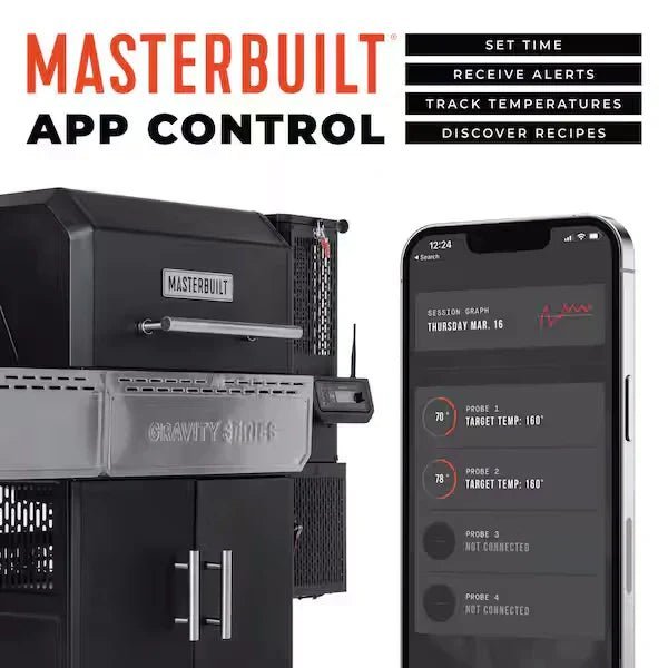 Masterbuilt 1150 Gravity Fed Charcoal BBQ Grill and Smoker - Image 3