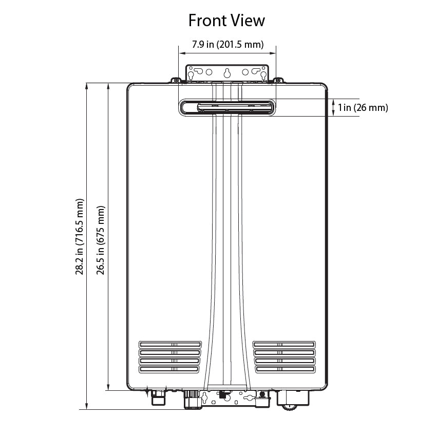 NHW700-199AE - Non-Condensing Tankless Water Heater - Outdoor, 199,000 BTU - Image 3