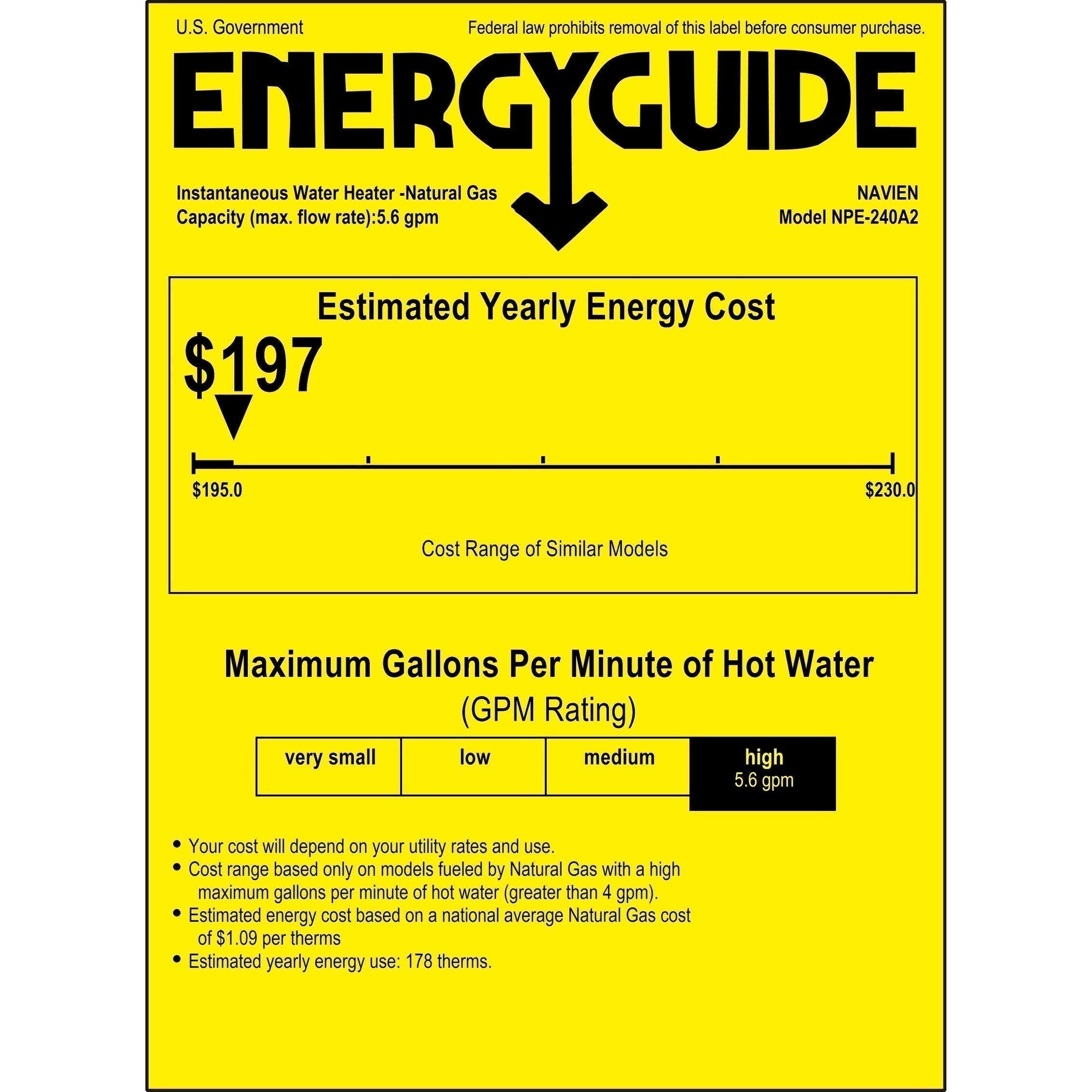 NPE-240A2 - Condensing Tankless Water Heater - 199,000 BTU - Image 5