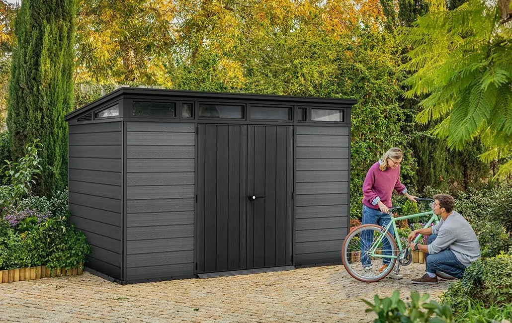 11x 7 Cortina Heavy Duty Plastic Pent Shed – Dark Grey - Image 7